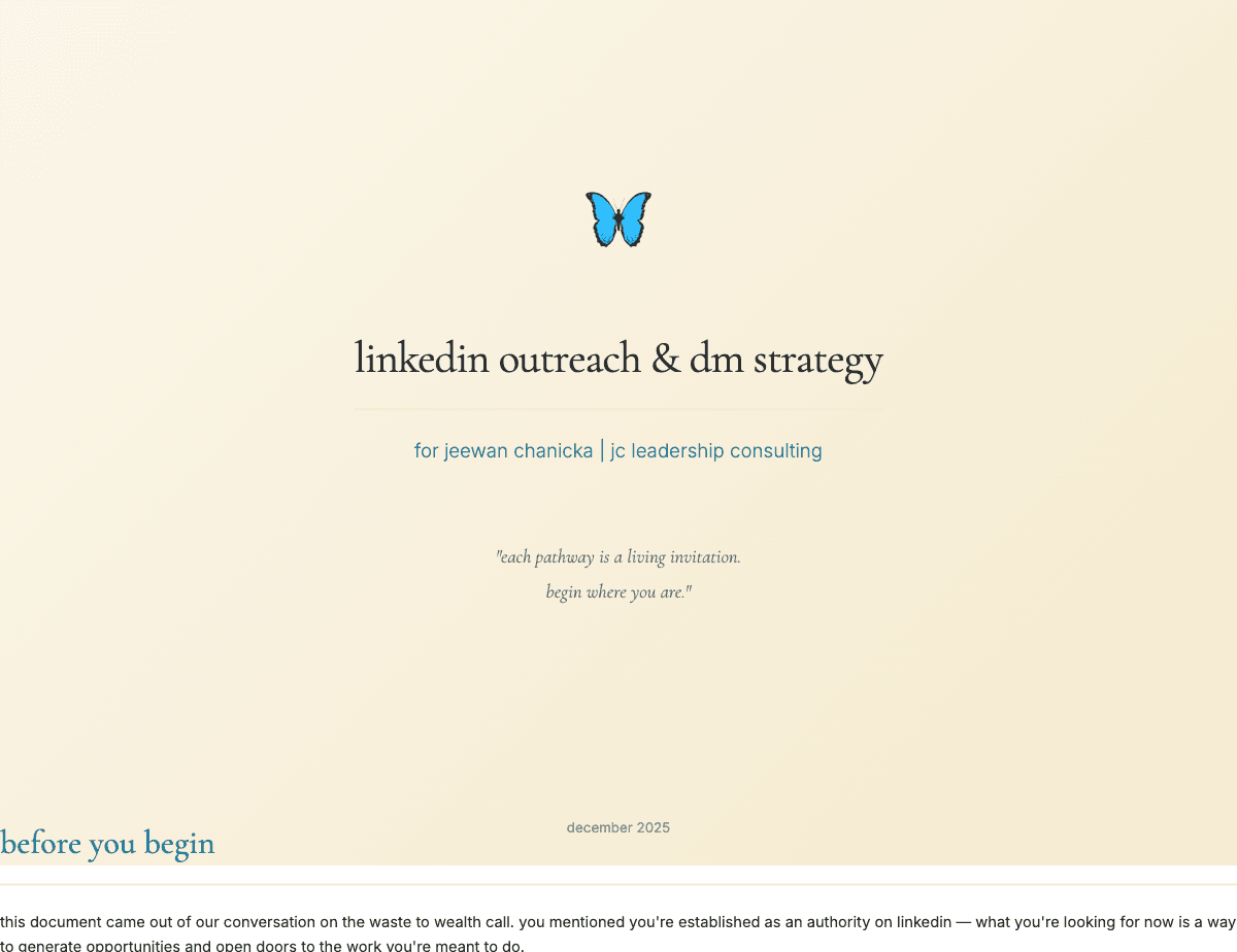 Website + LinkedIn Strategy deliverable